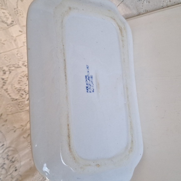 Vintage Blue And White China Server - Picture 8 of 9